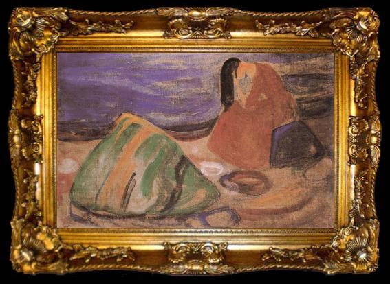 framed  Edvard Munch Teary girl, ta009-2